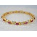 Gemstone gold bangle